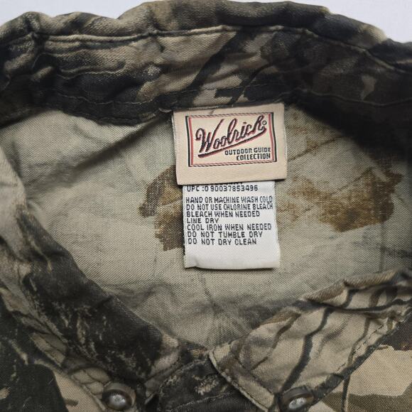 Woolrich Shirt Mens Large Camo Realtree Hardwoods Short Sleeve Outdoor Hunting - Picture 6 of 10
